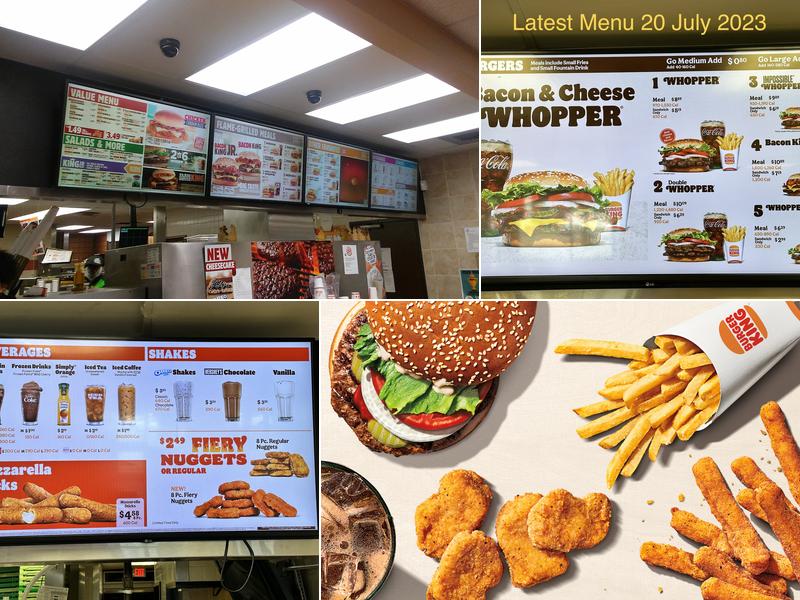 Burger King Menu