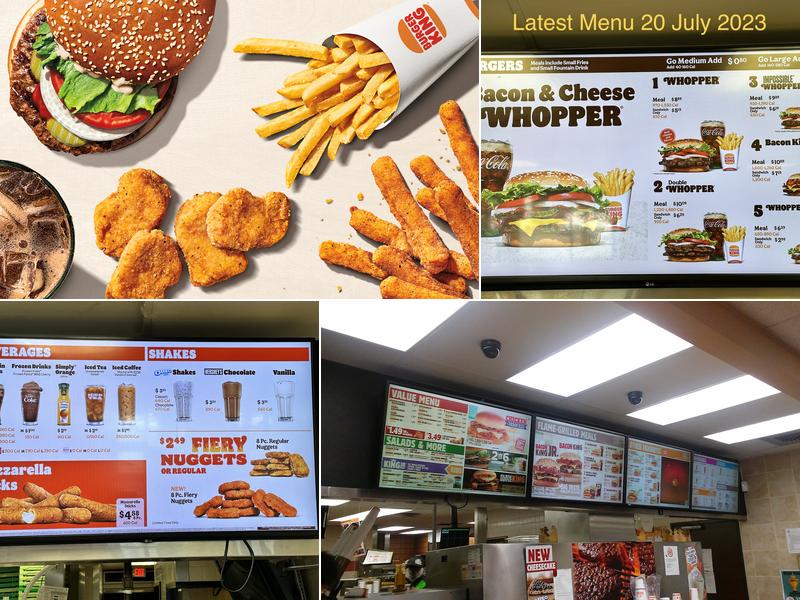 Burger King Menu