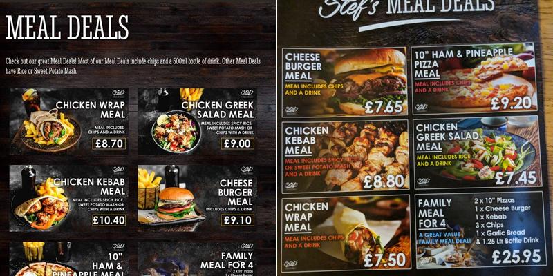 Stef's Pizza and Grill Menu