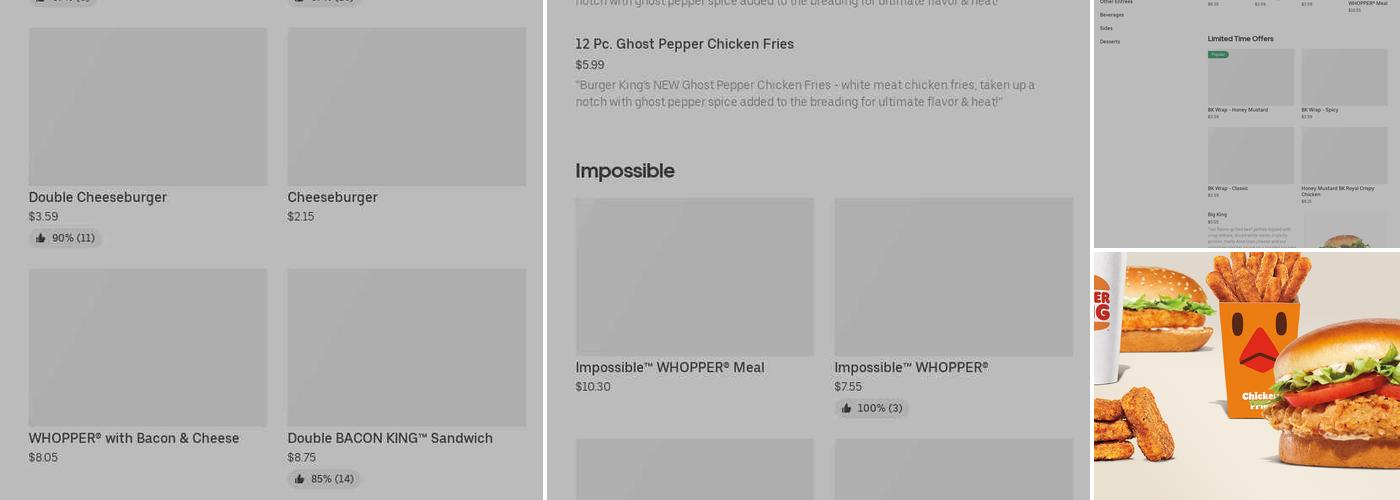 Burger King Menu