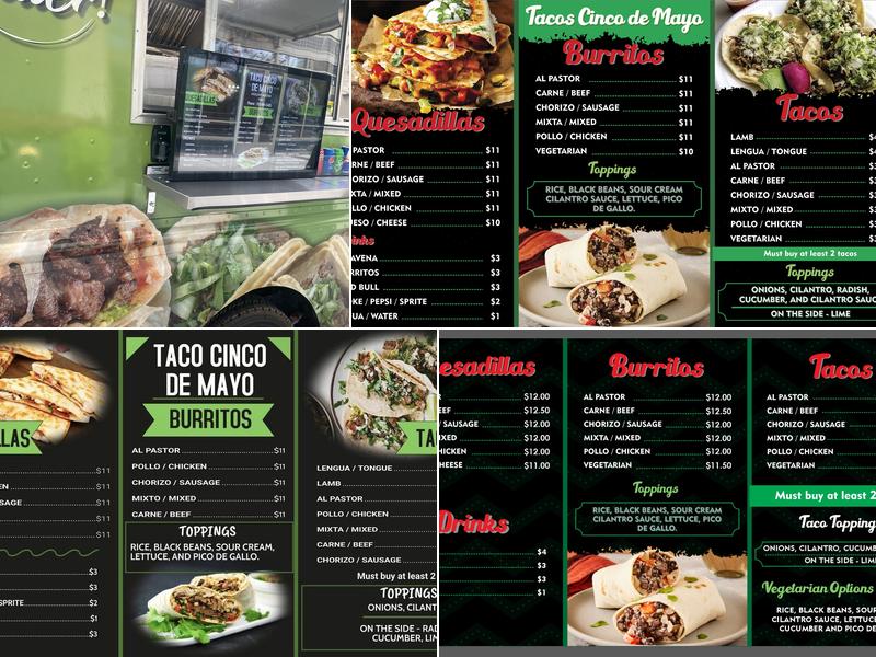 Taco Cinco de Mayo Menu
