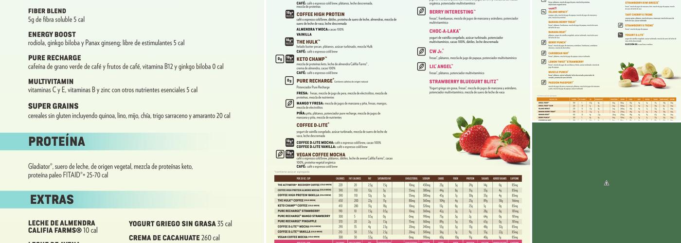 Smoothie King Menu