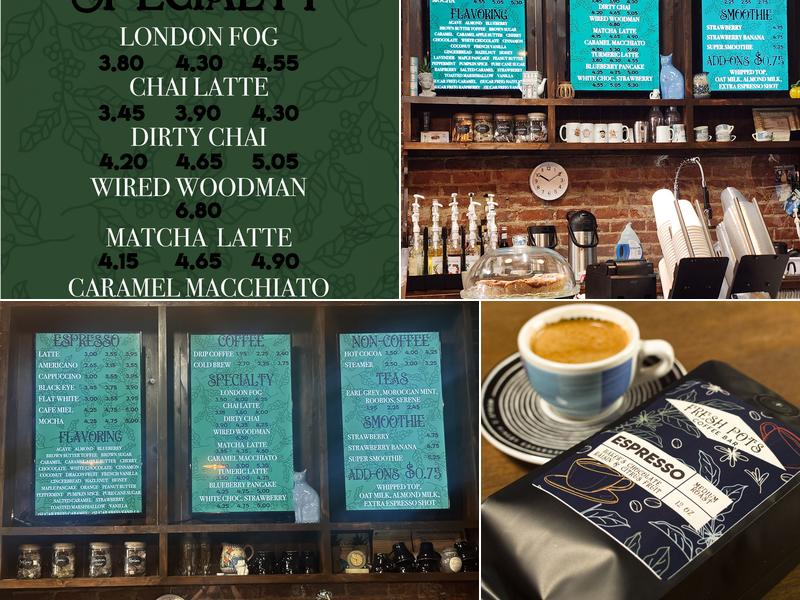Fresh Pots Coffee Bar Menu