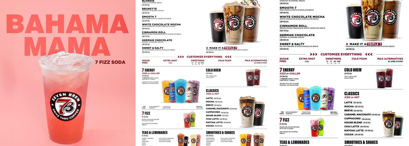 7 Brew Coffee Menu