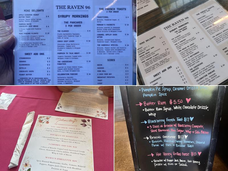 The Raven 96 Menu