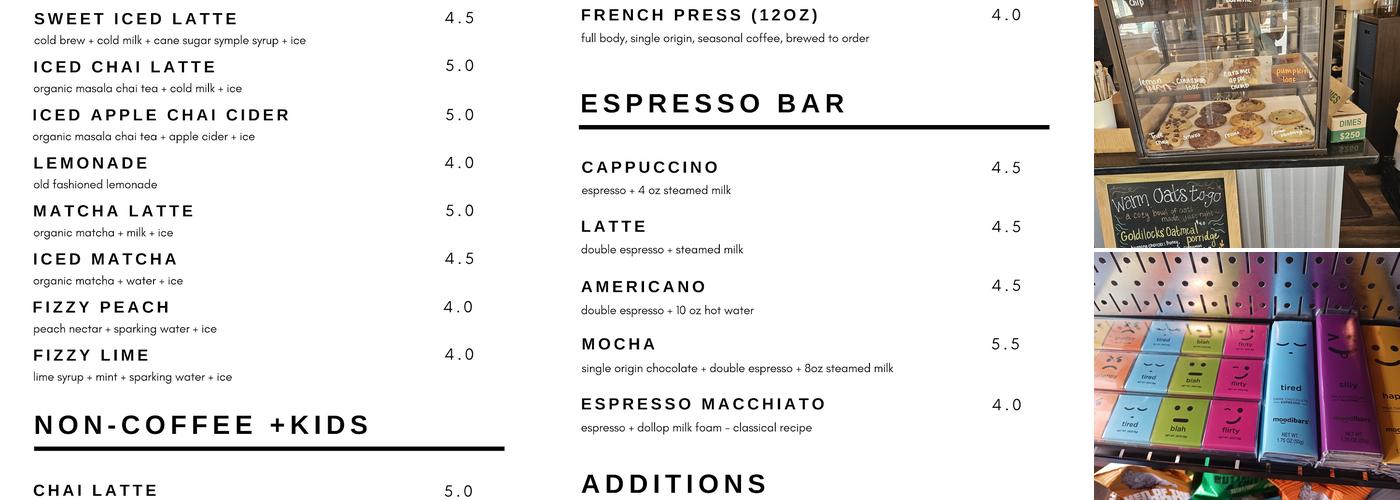 Little Brick Coffee Menu