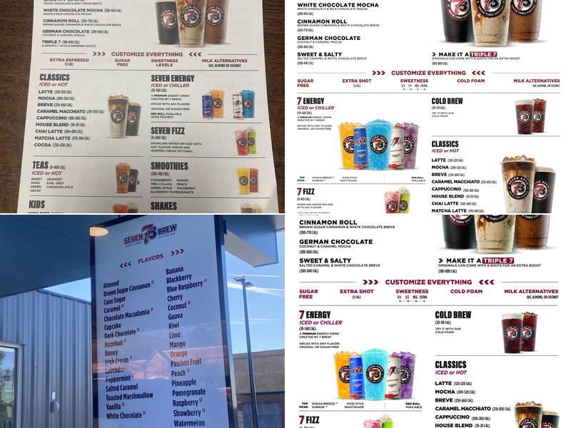 7 Brew Coffee Menu