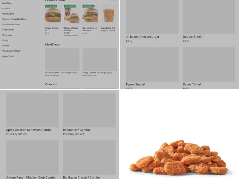 Wendy's Menu