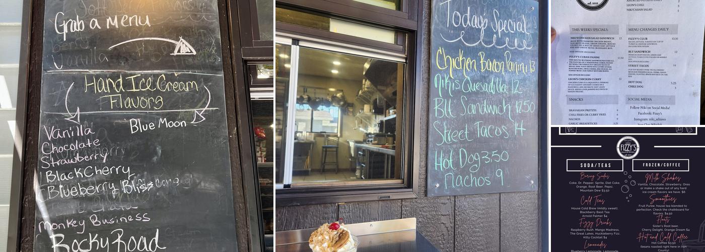 Fizzy's Menu