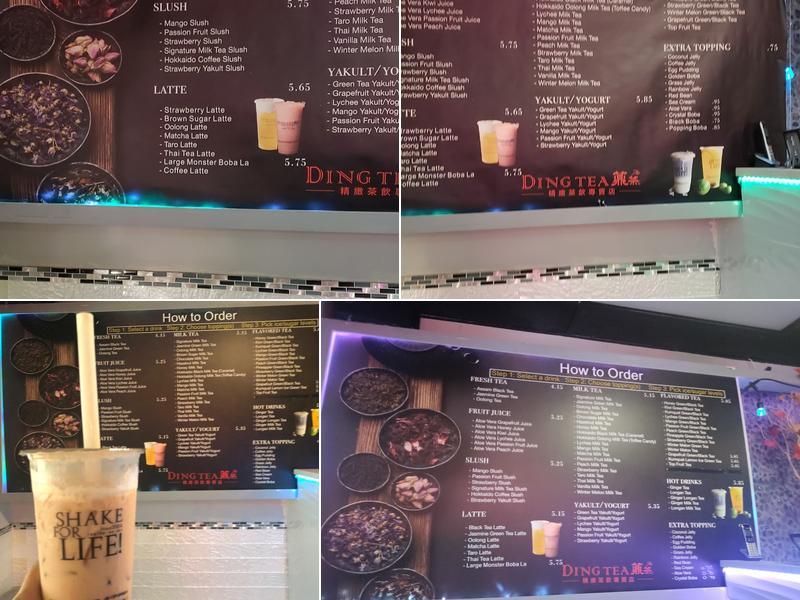 Ding Tea Sarasota Menu