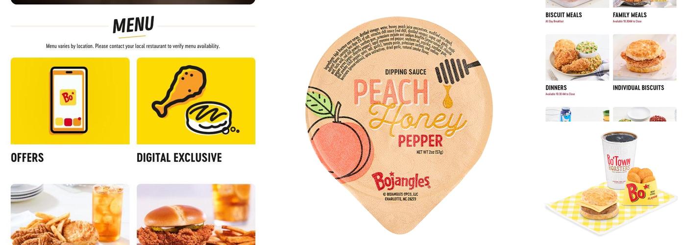 Bojangles Menu