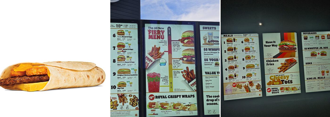 Burger King Menu