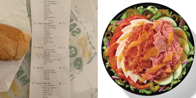 Subway Menu