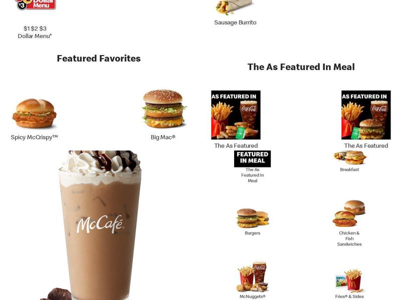 McDonald's Menu