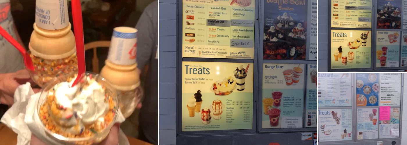Dairy Queen Menu