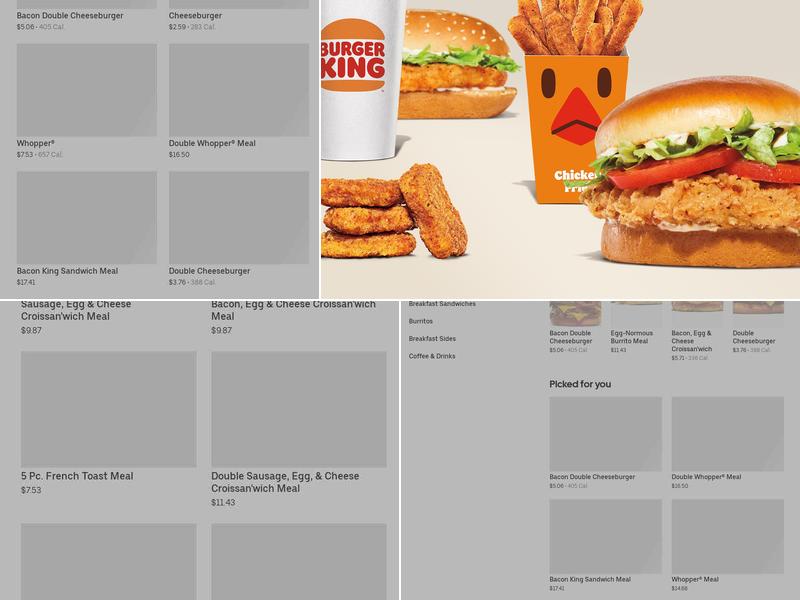 Burger King Menu