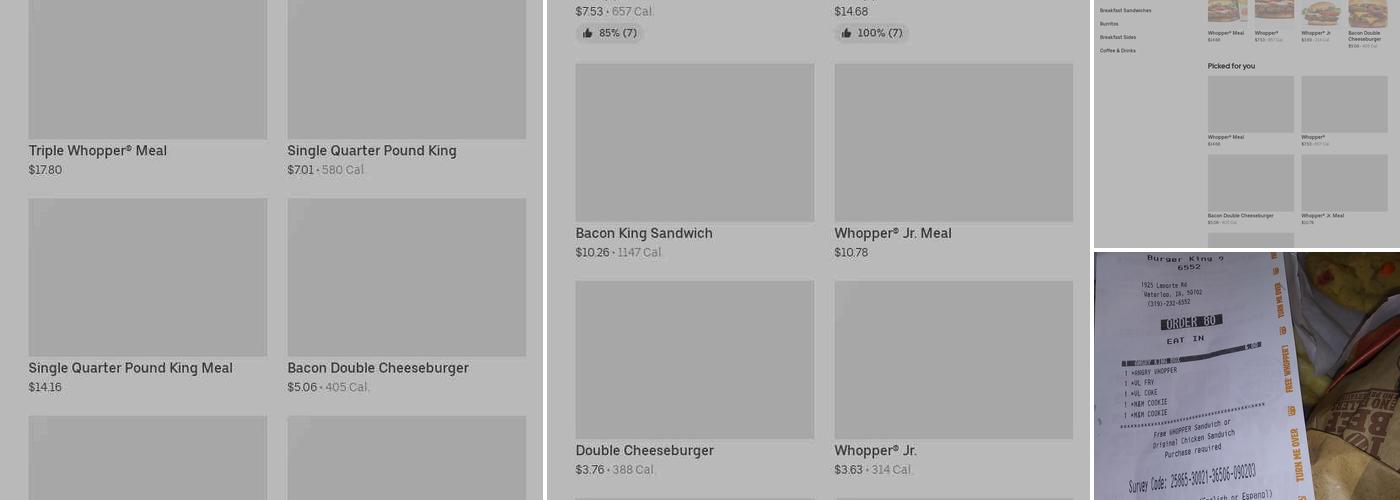 Burger King Menu