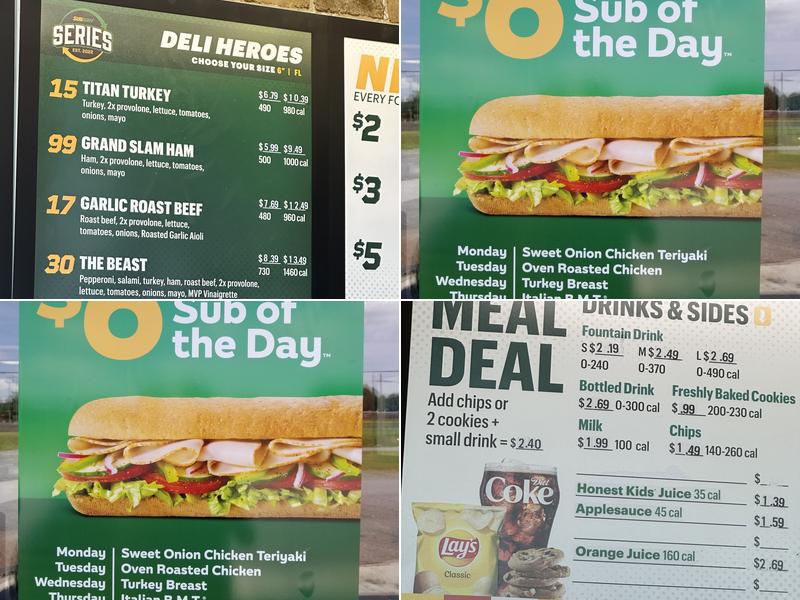 Subway Menu