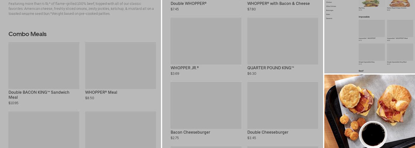 Burger King Menu