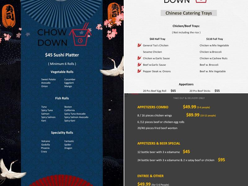 Chow Down Menu