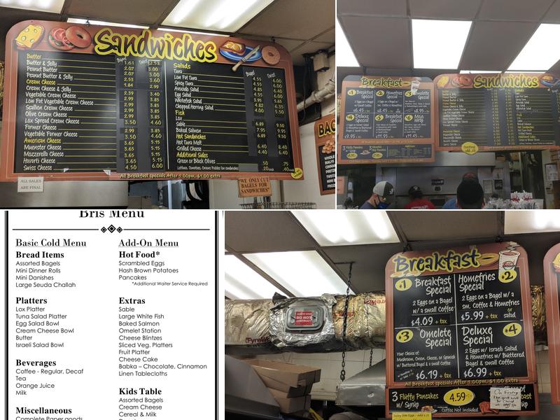 Kosher Bagel Hole Menu