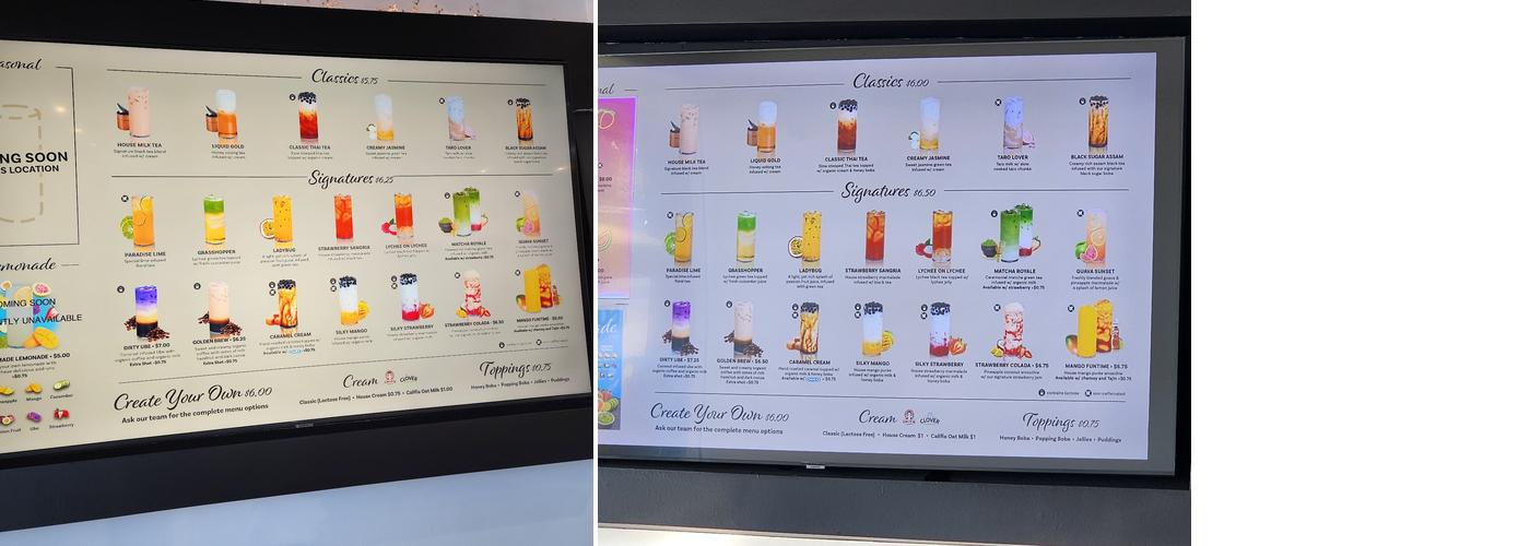 Teaspoon Pinole Menu