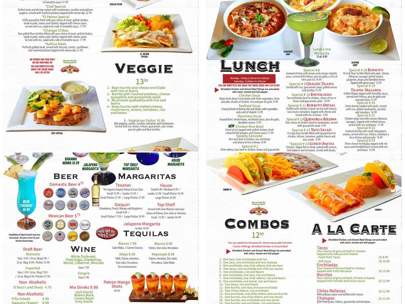 El Rancho Grande - West Alexandria Menu