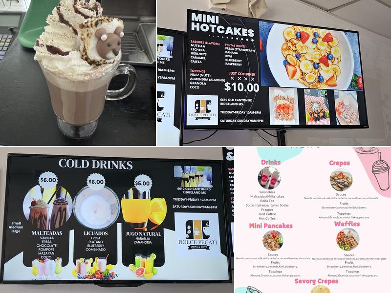Dolce Pecati Menu