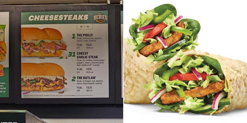 Subway Menu