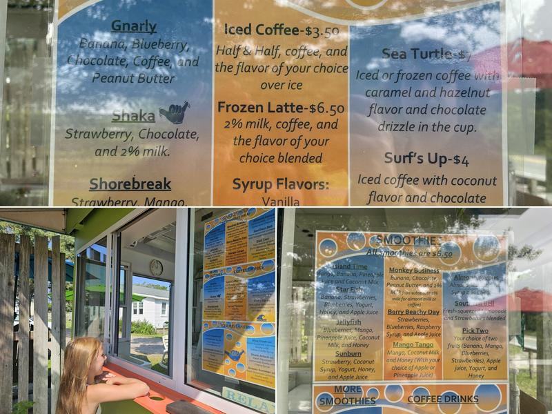 Hang Ten Smoothies Menu