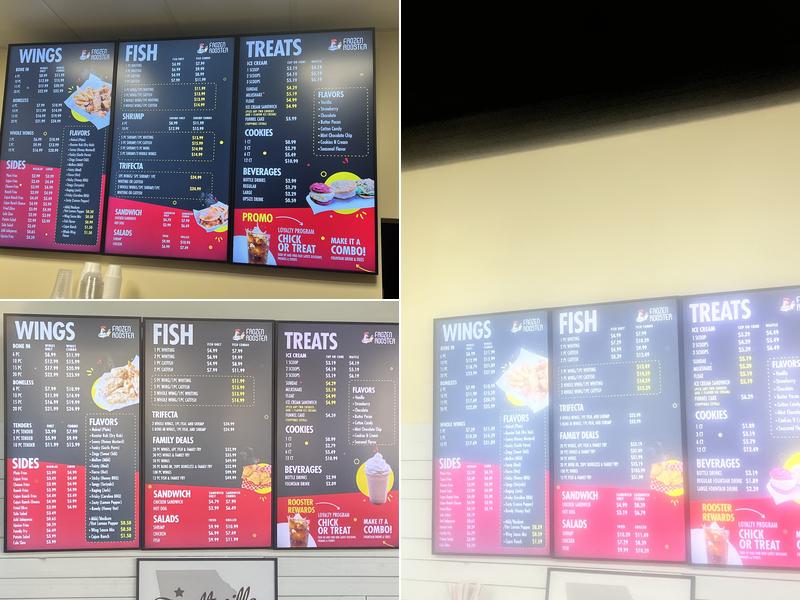 Frozen Rooster Menu