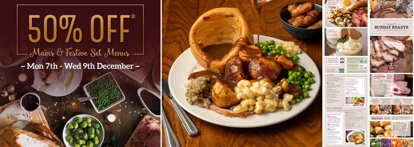 Toby Carvery Worcester West Menu