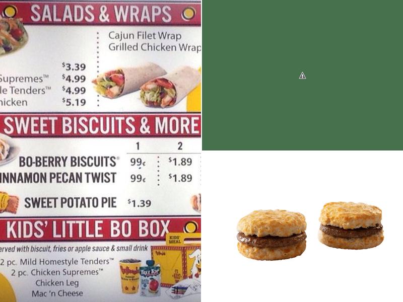 Bojangles Menu