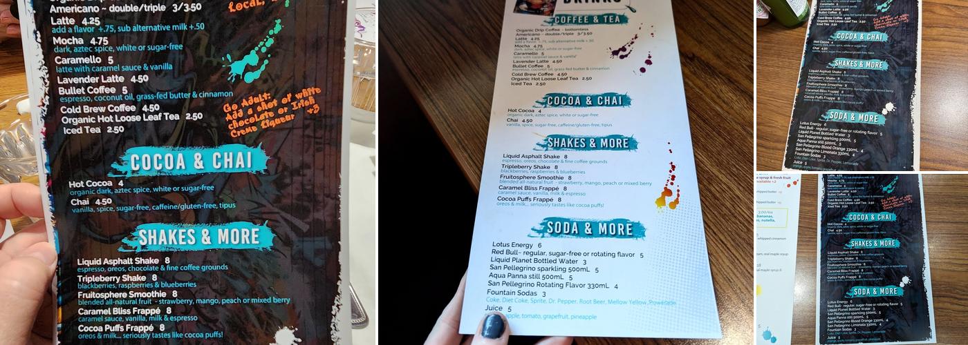 Liquid Planet Grille on Brooks Menu