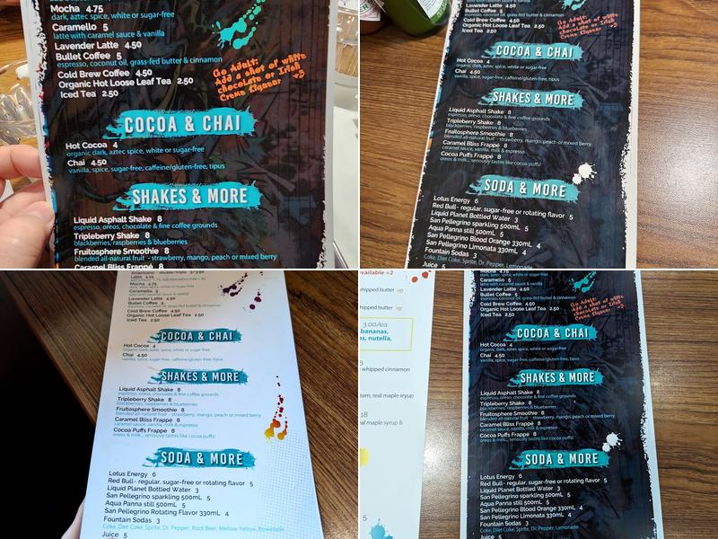Liquid Planet Grille on Brooks Menu