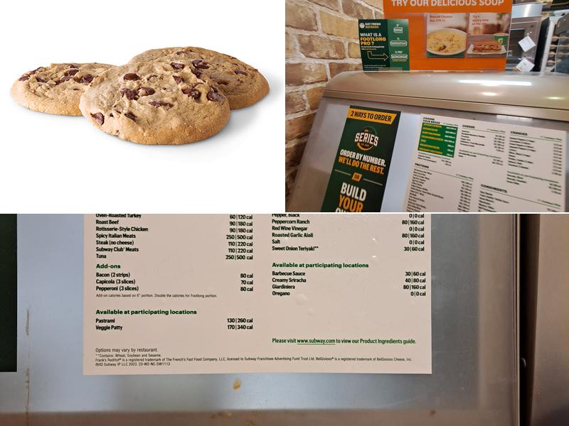 Subway Menu