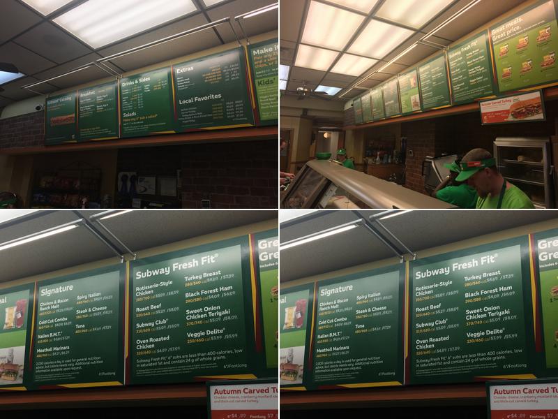 Subway Menu