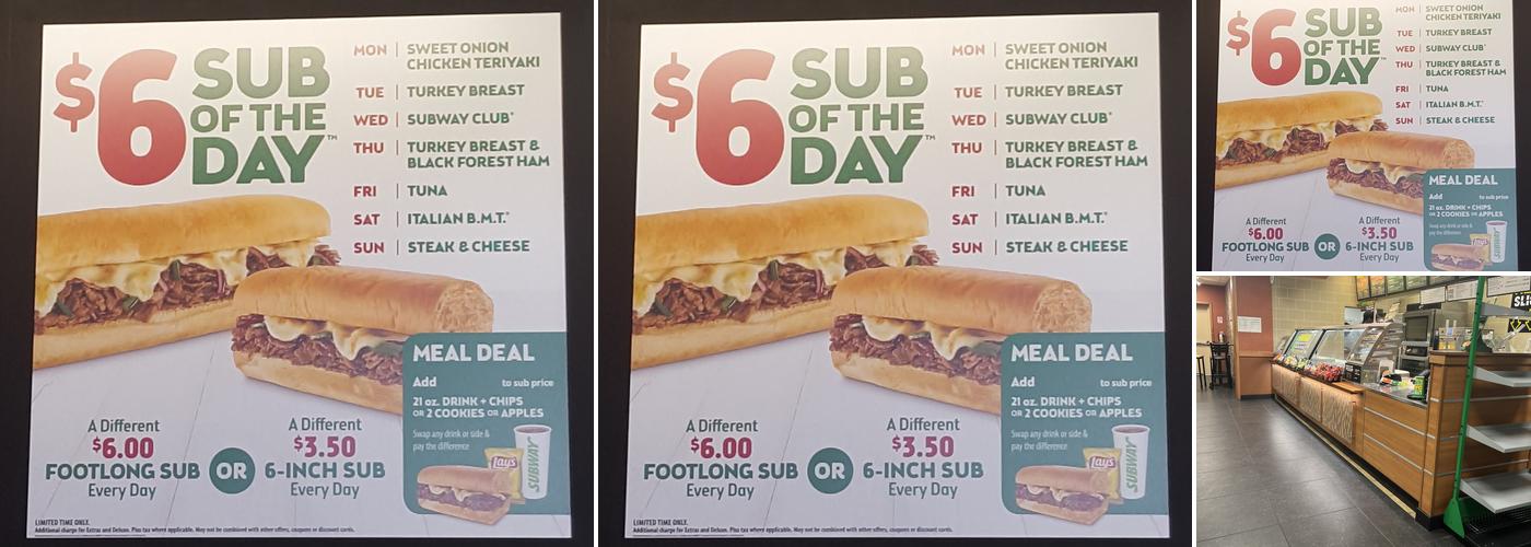 Subway Menu