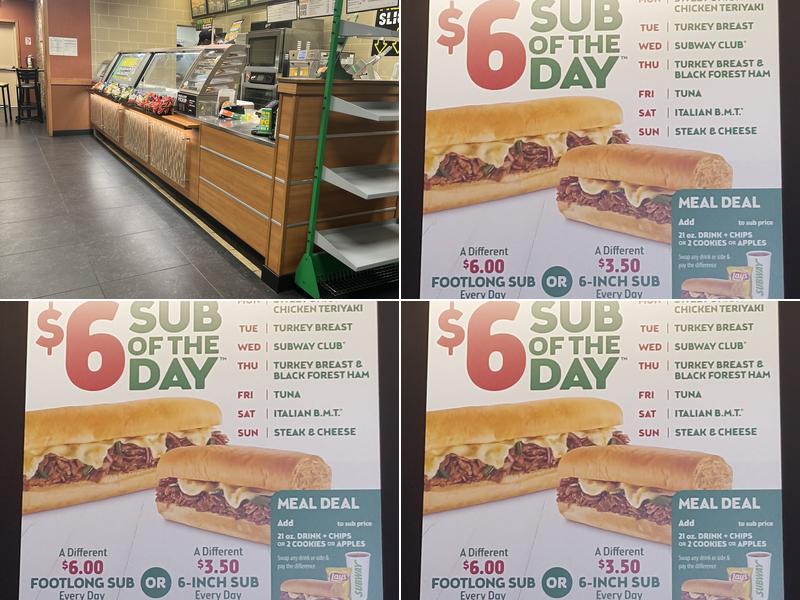 Subway Menu