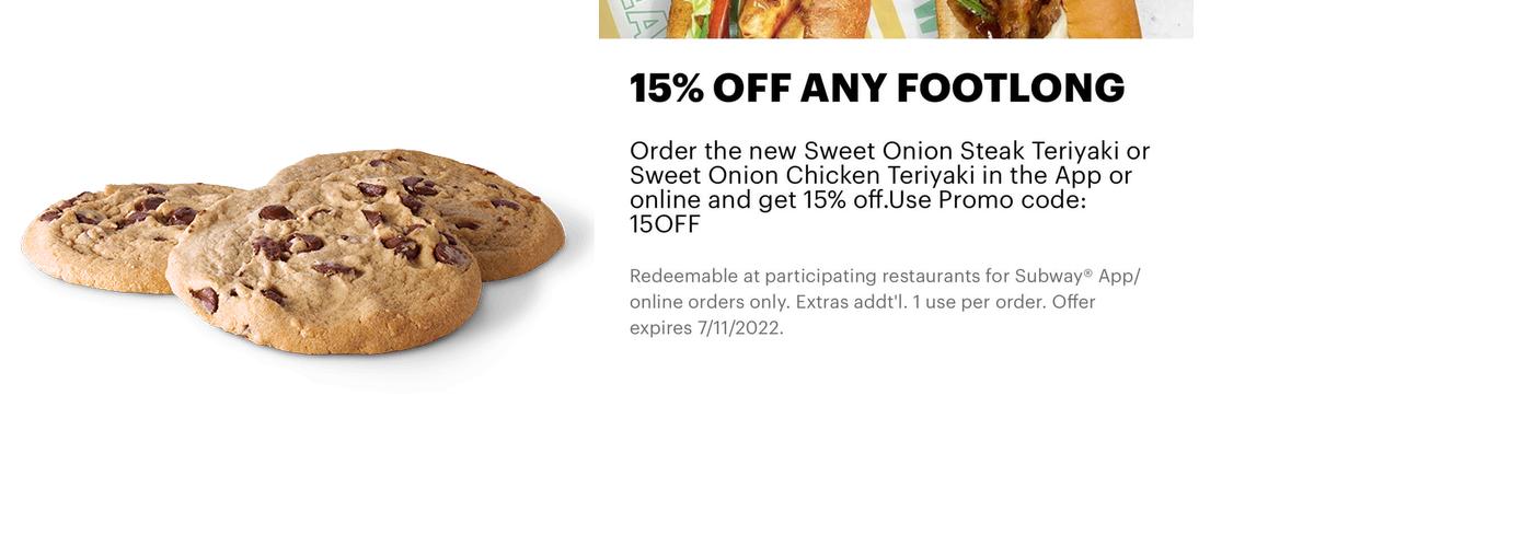 Subway Menu