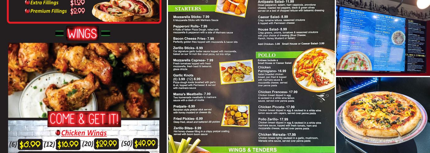 Zerillo's Pizza Menu