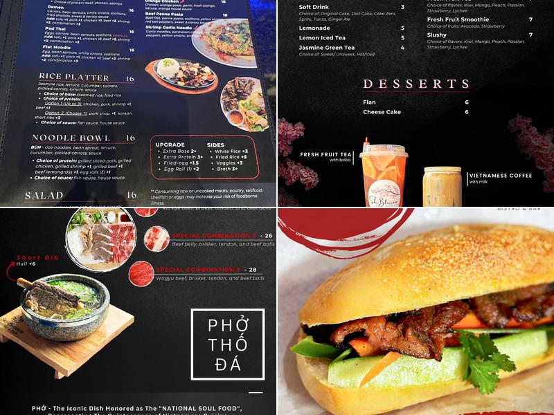 PHO SKY BLOSSOM - Bistro & Bar Menu