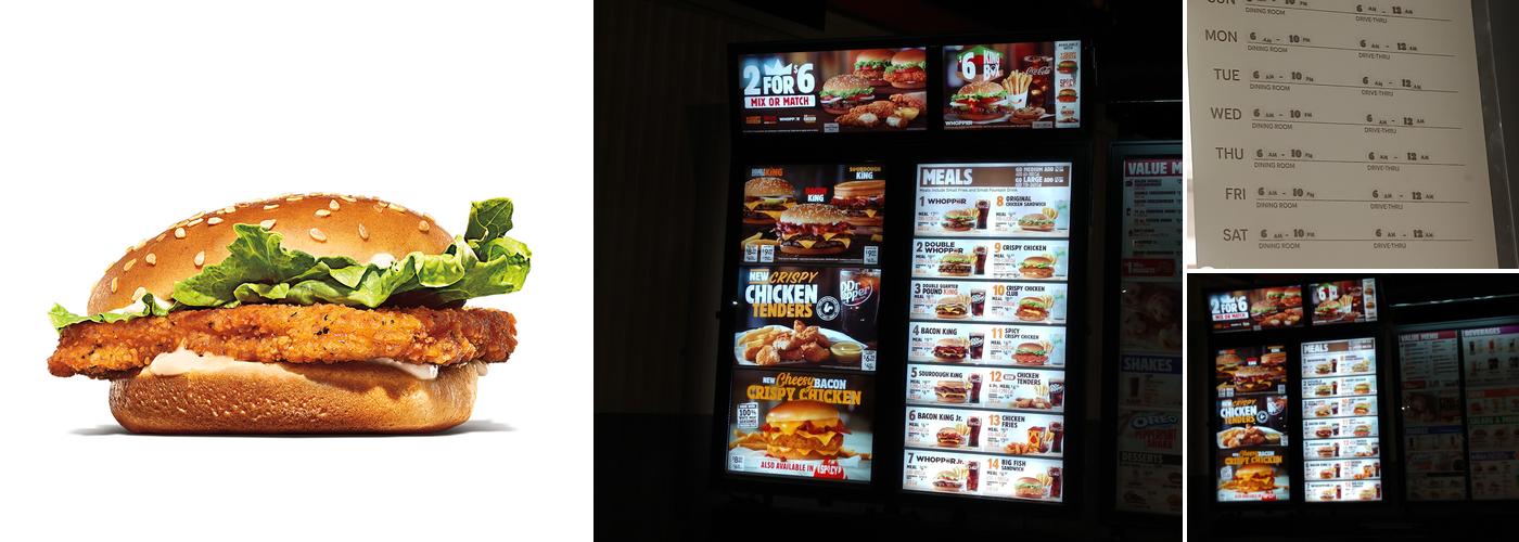Burger King Menu