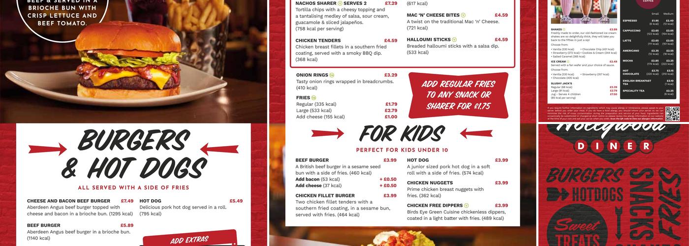 Hollywood Bowl Taunton Menu