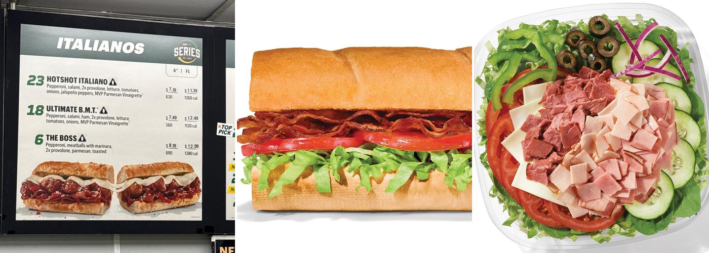 Subway Menu
