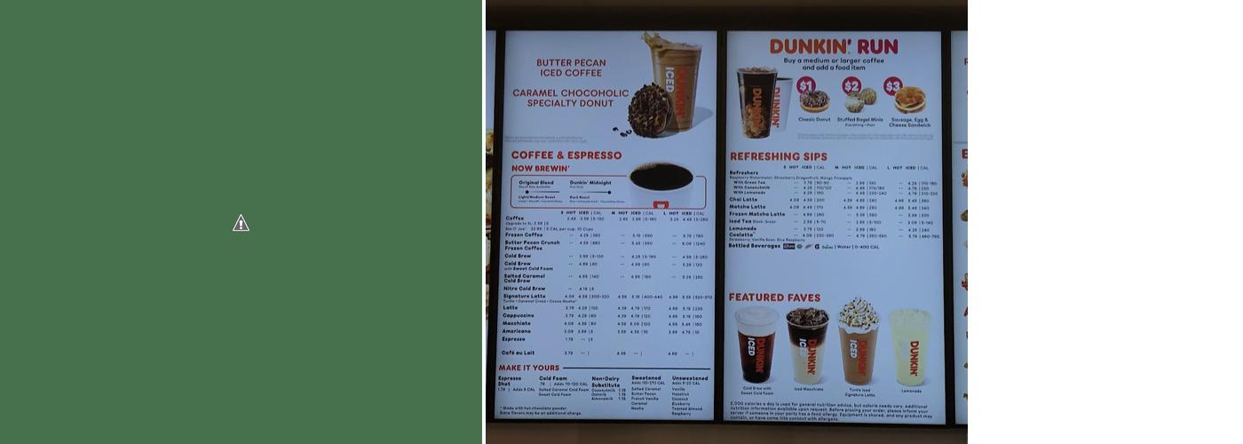 Dunkin' Menu
