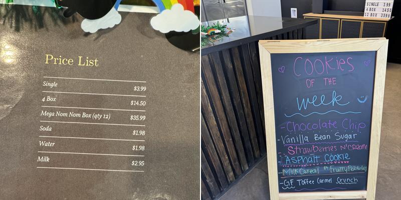 Nom Nom Cookies Menu