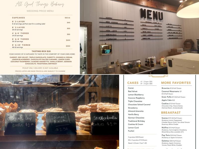 All Good Things Bakery Menu