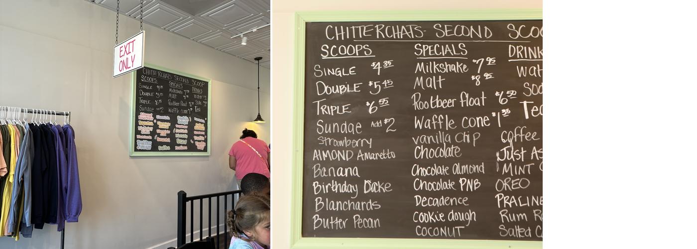 Chitterchats Second Scoop Menu