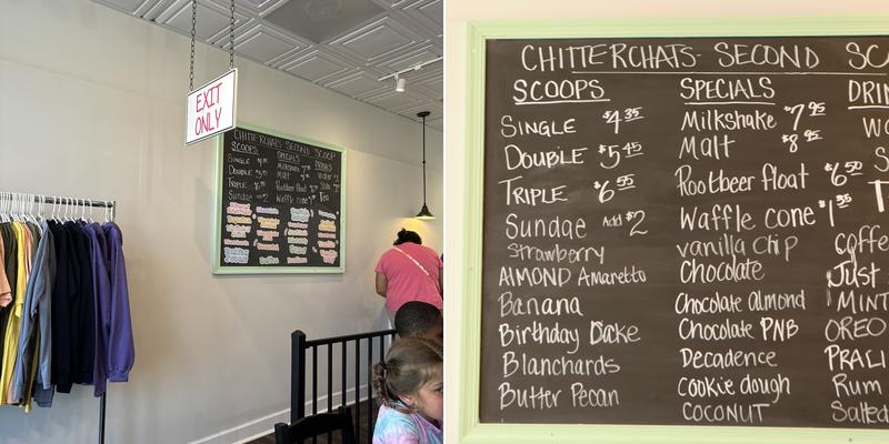 Chitterchats Second Scoop Menu